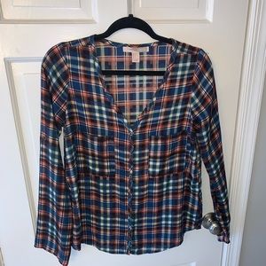 Forever 21 Sheer Plaid Shirt